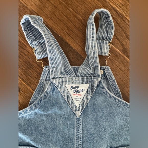 Vintage Baby B’Gosh OshKosh Denim Overalls Train Teddy 18M - Picture 7 of 11